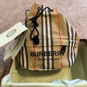 Burberry Icon Stripe Drawcord Pouch.